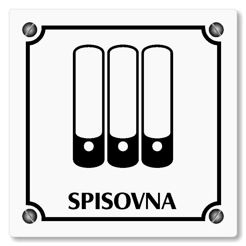 Spisovna, 118x118mm, bílá, Kansas
